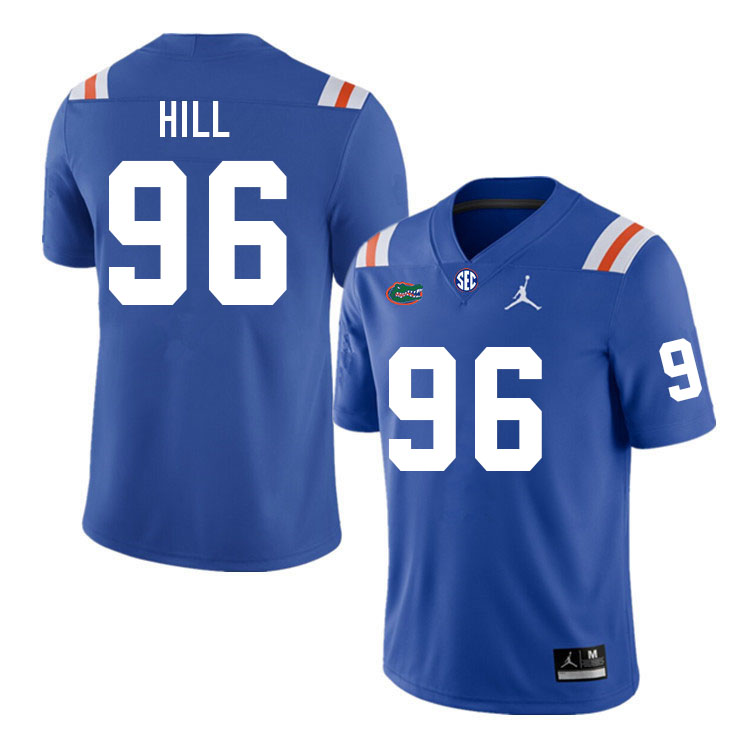 Men #96 Gavin Hill Florida Gators College Football Jerseys Stitched Sale-Throwback - Click Image to Close